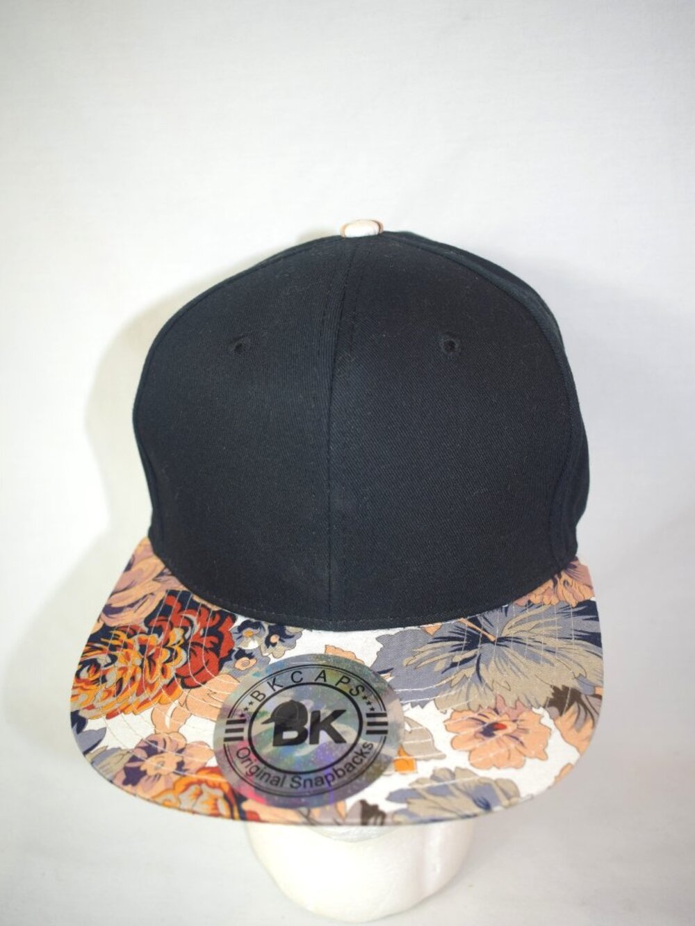 BKCAPS Original Snapbacks Black Floral Hat